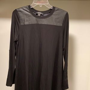 Karen Kane dress size medium. Black. With faux leather accents
